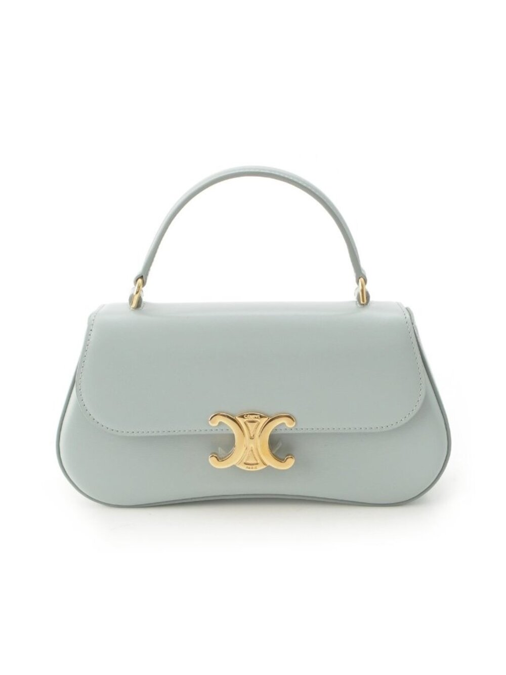 Celine Teen Laura Shiny Calfskin 2-Way Handbag Ice Blue